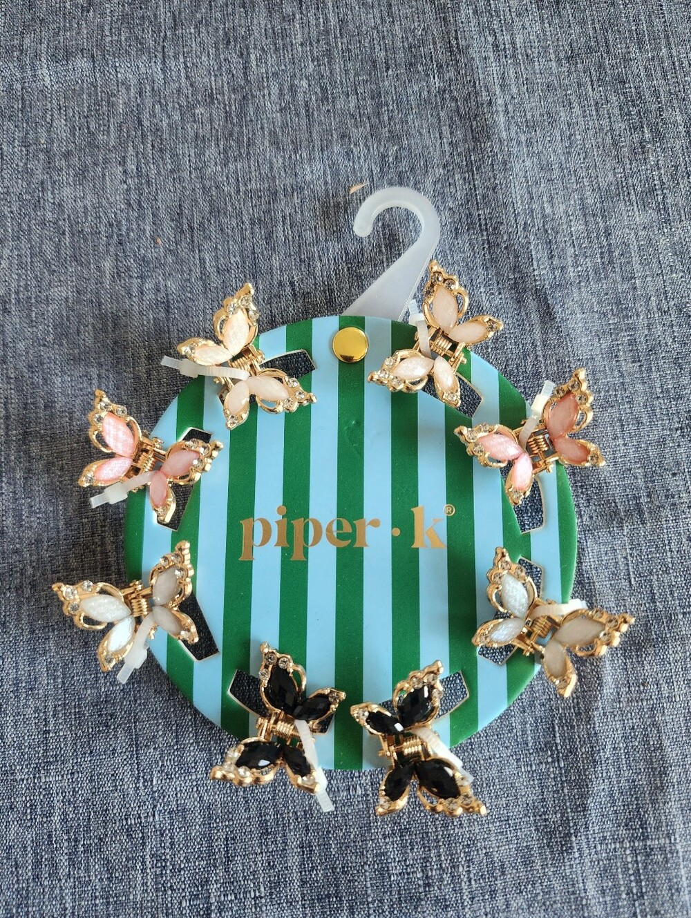 Piper K Butterfly Mini Hair Claw Clip Set Multi Colors New With Tag